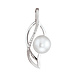 Aurora Patina White gold pendant with pearl and 6 diamonds