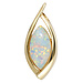Aurora Patina Ovale Goldener Anhänger Opal