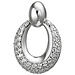 Aurora Patina Oval silver pendant with zirconias