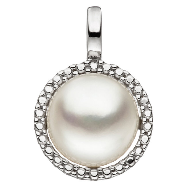 Aurora Patina White gold pendant with pearl