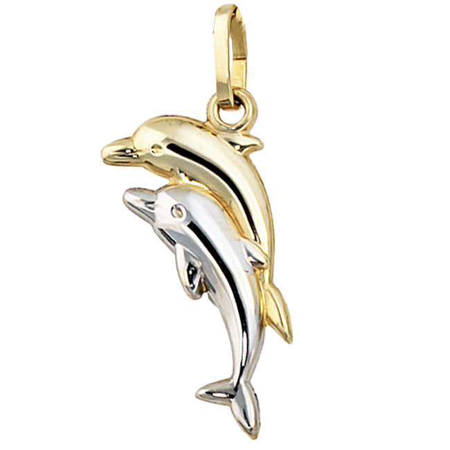 Kinderanhänger Delphin DUO 8 Karat Gold 333
