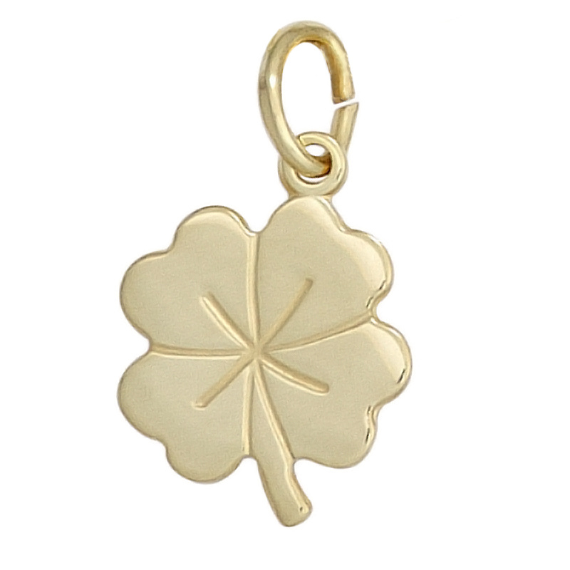 Gold pendant four-leaf clover kids 8 