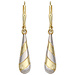 Aurora Patina Golden earrings droplet bicoloured