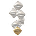 Aurora Patina Matt silver pendant with 14 ct. gold