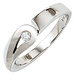 Aurora Patina Zilveren ring met 1 briljant diamant