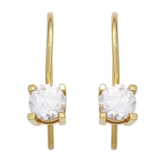 Gold earrings with zirconia 8 carat (333)