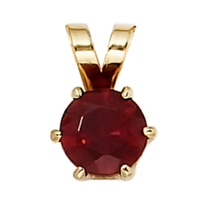 Aurora Patina Gold pendant with red garnet