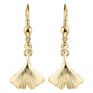 Golden earrings Ginko in 9 carat gold 