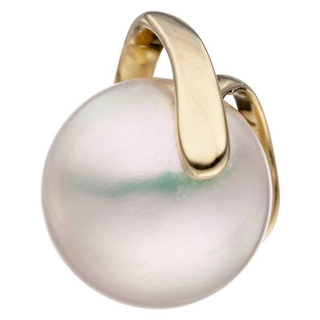 Gold pendant Clam 14 ct. (585) with pearl