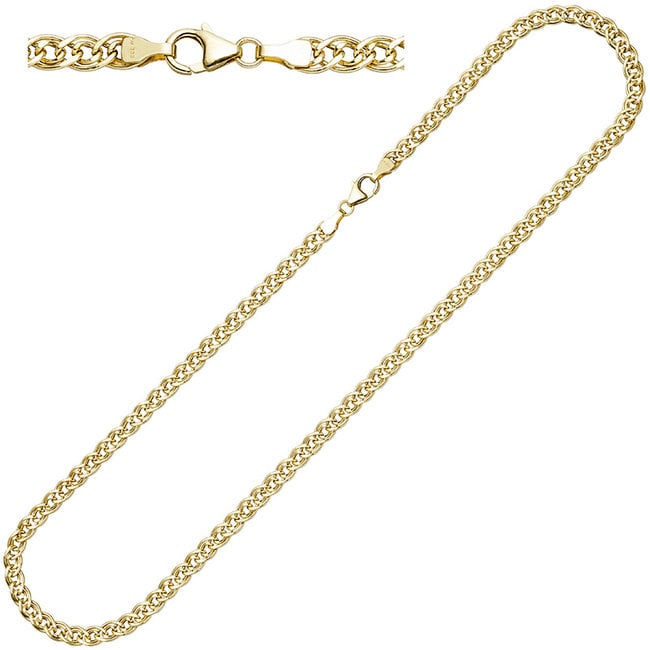 Aurora Patina Gold twin necklace 45 cm Ø 4.8 x 1.4 mm