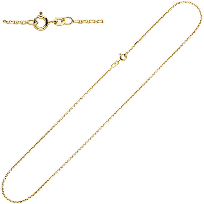 Gouden halsketting 14 kt. 585 anker lengte 40 cm diam. 1,6 mm