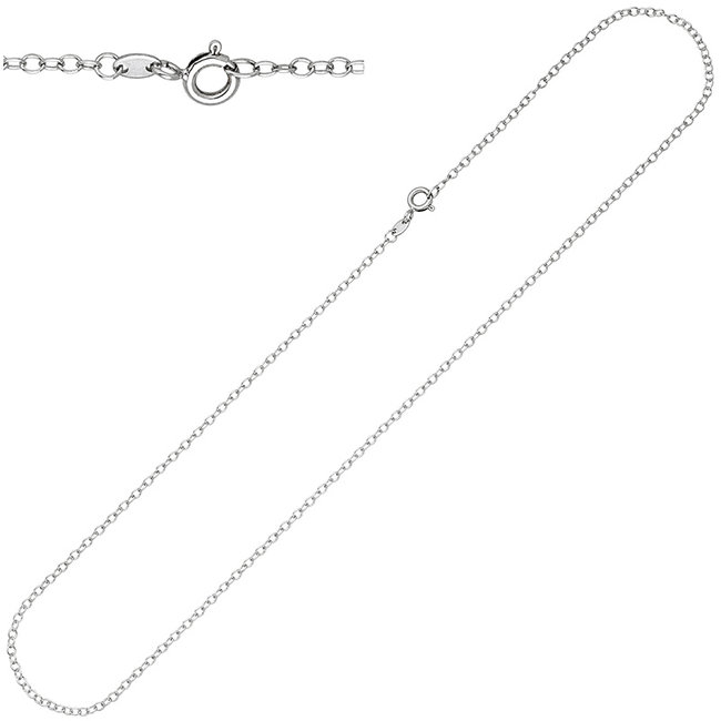 White gold necklace 14 ct. 585 anchor length 45 cm diameter 2.0 mm