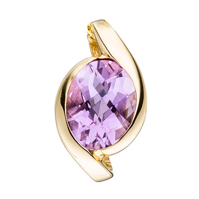 Gold pendant 8 carat (333) with amethyst
