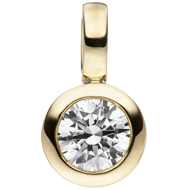 Aurora Patina Golden pendant with zirconia