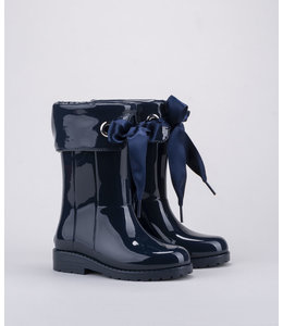 Igor Dark blue rain boots with satin bow