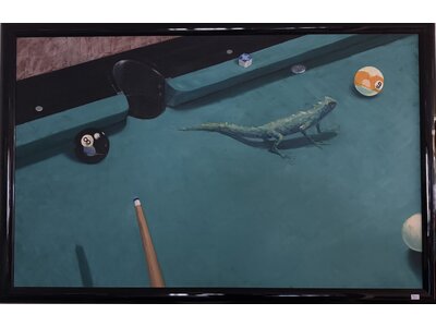 Unique painting pool with Lizard