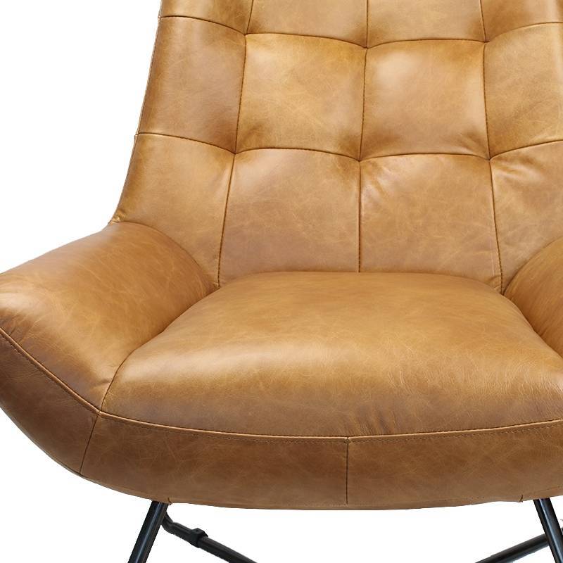 Fauteuil Cole cognac leer 100 Runderleer voor Horeca &amp; Bedrijven