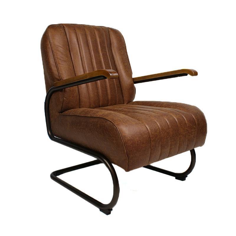 Fauteuil Luca cognac leer Binnen 24 uur geleverd! Labelwise