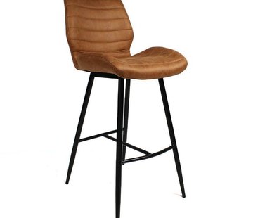Bronx71 Barkruk Morris cognac microvezel 71 cm