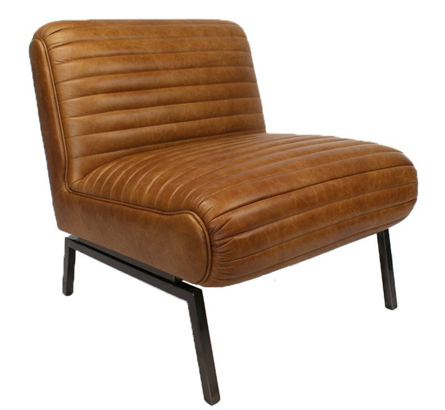 Fauteuil Sofia cognac 100 Runderleer voor Horeca &amp; Bedrijven