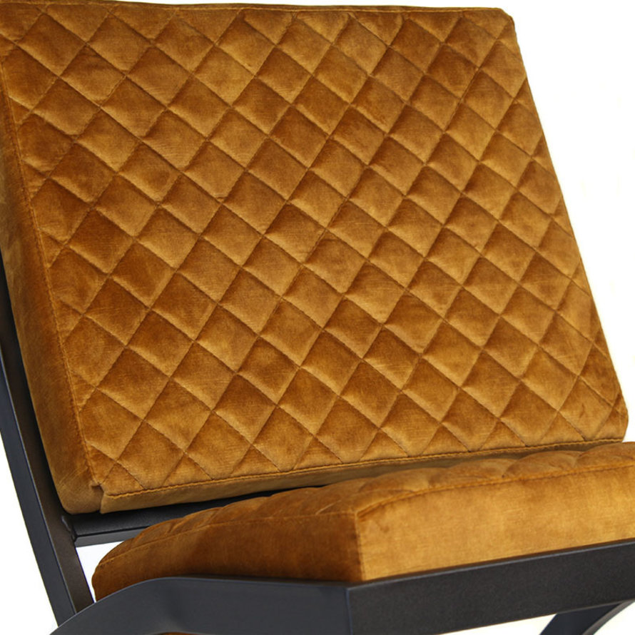 Fauteuil Madrid okergeel velvet