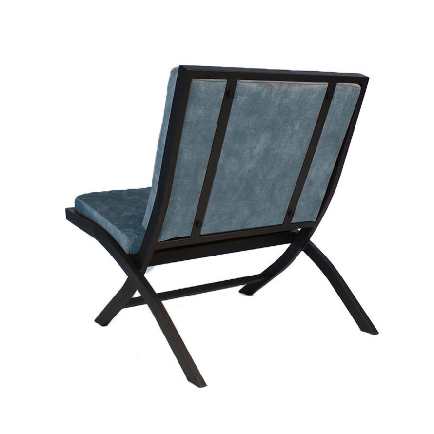 Fauteuil Madrid blauw velvet