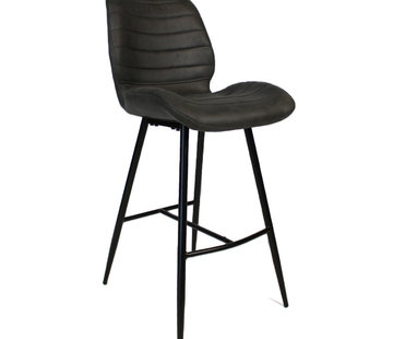 Bronx71 Barkruk Morris antraciet microvezel 71 cm