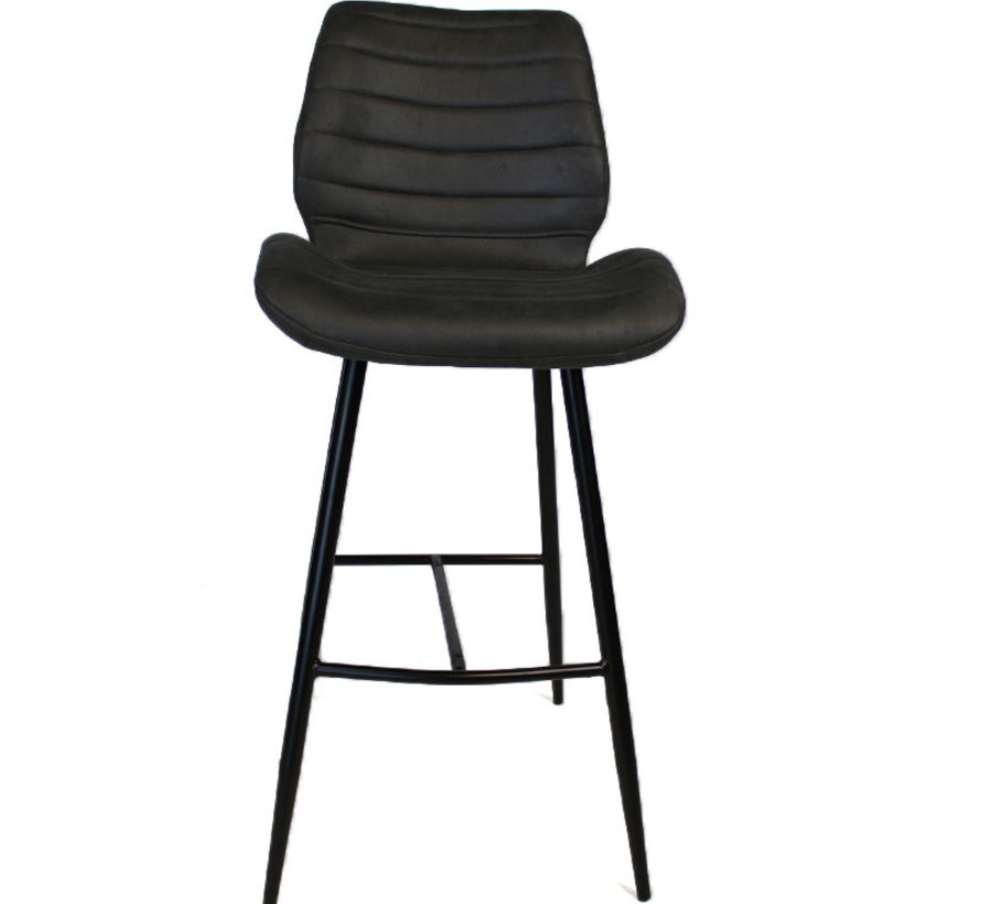 Horeca Barkruk Morris antraciet microvezel Binnen 24 uur geleverd