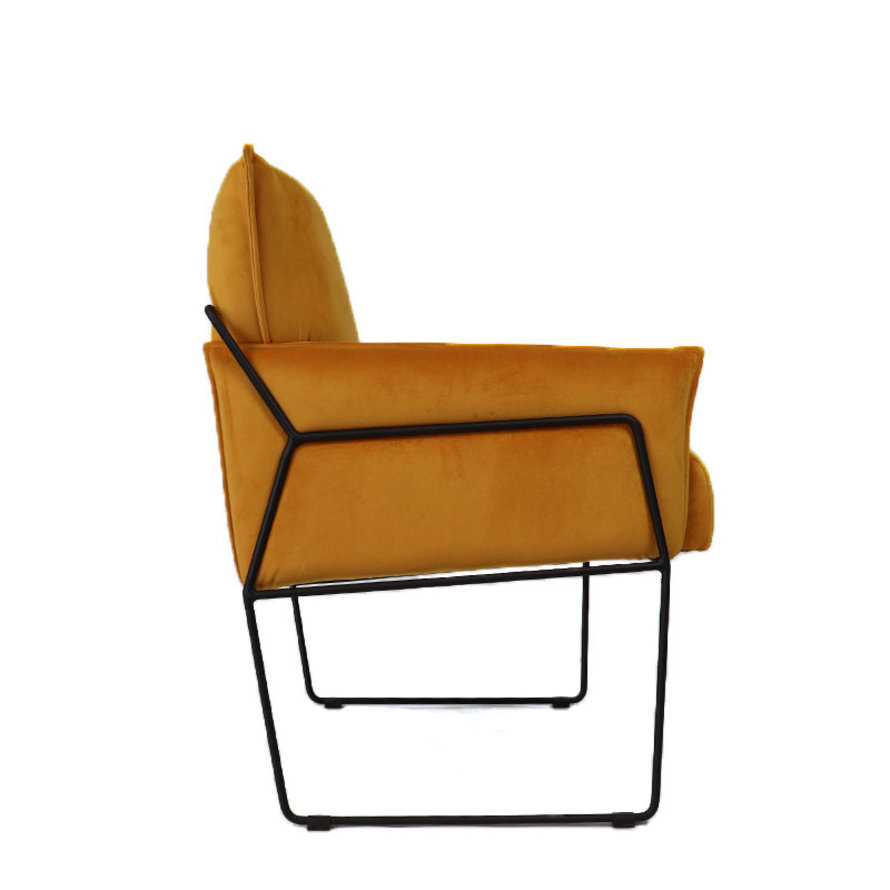 Fauteuil Lasse okergeel velvet