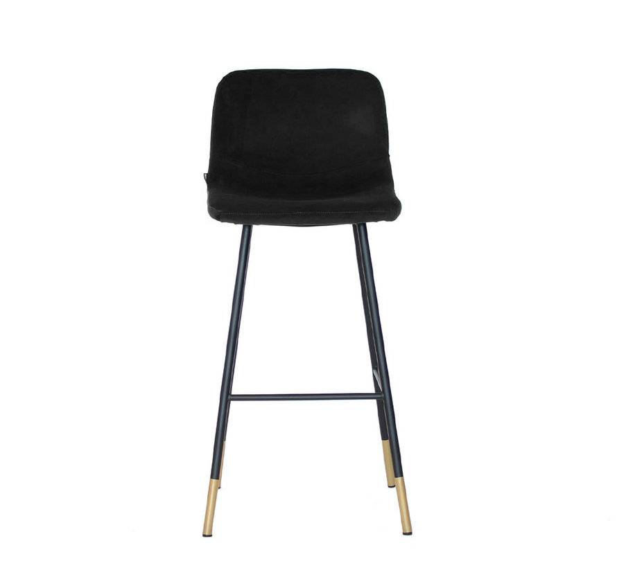 Horeca barkruk Mikky zwart velvet Waterbestendig! Labelwise