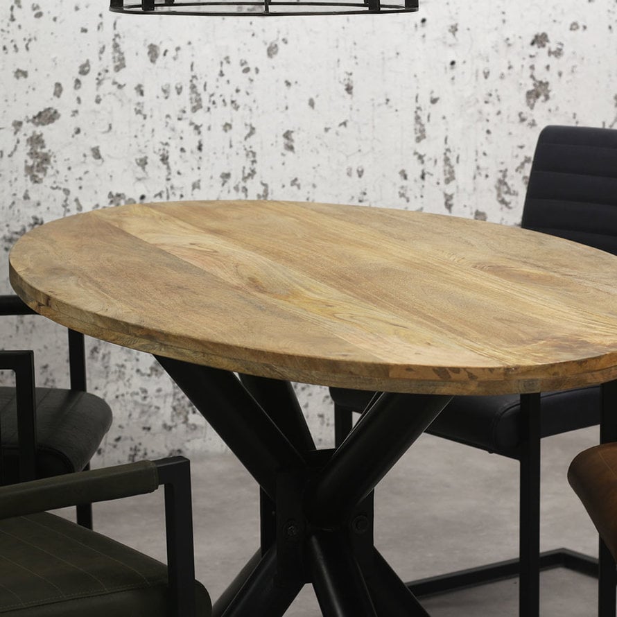 Horeca tafel Bing ovaal mangohout 280 x 110 cm