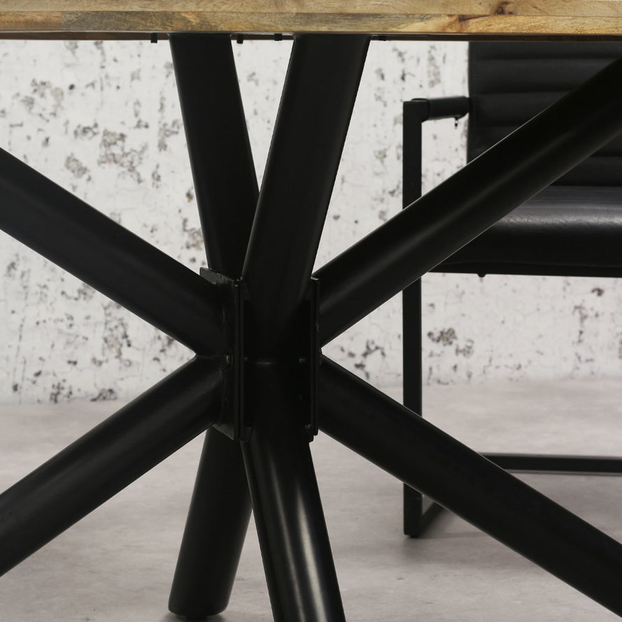 Horeca tafel Bing ovaal mangohout 180 x 100 cm