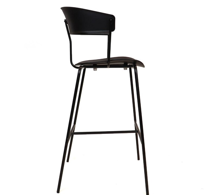 Horeca barkruk Denver zwart Scandinavisch design 77 cm Labelwise