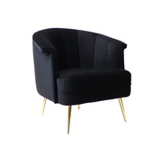 Bronx71 Fauteuil Amy zwart velvet