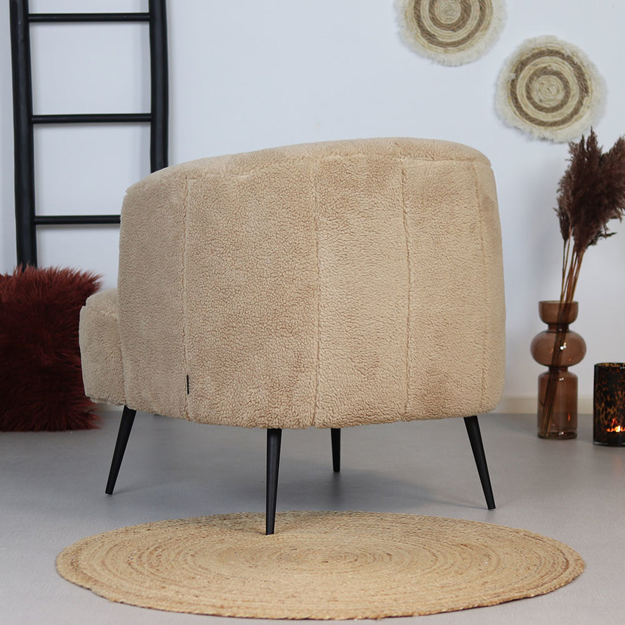 Fauteuil Billy taupe teddy