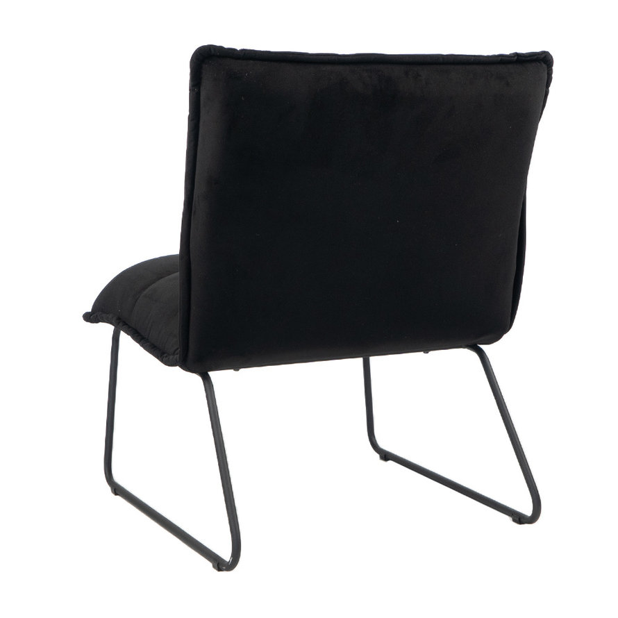 Fauteuil Malaga zwart velvet | Waterbestendig!