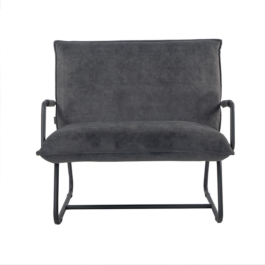 Fauteuil Ohio zwart velvet