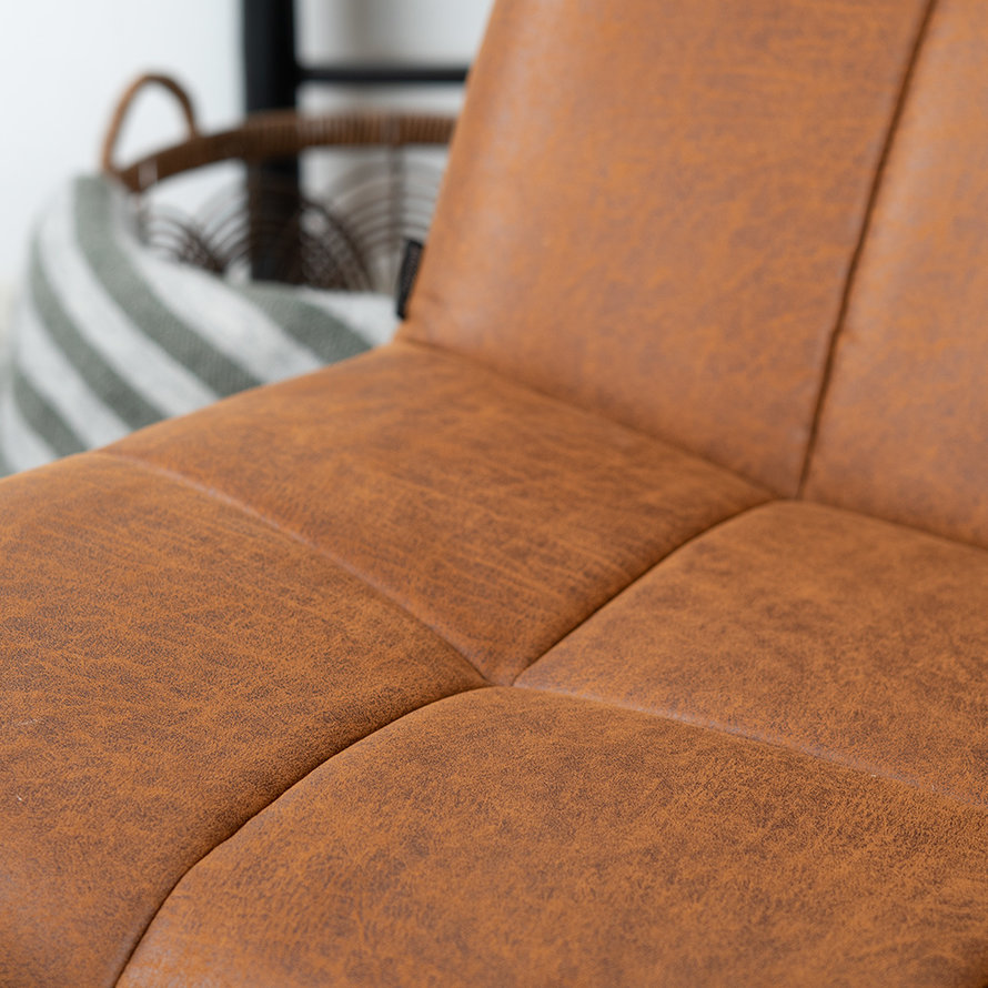 Fauteuil Eevi cognac eco-leer