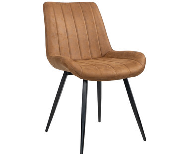 Bronx71 Stoel Brooke cognac microvezel
