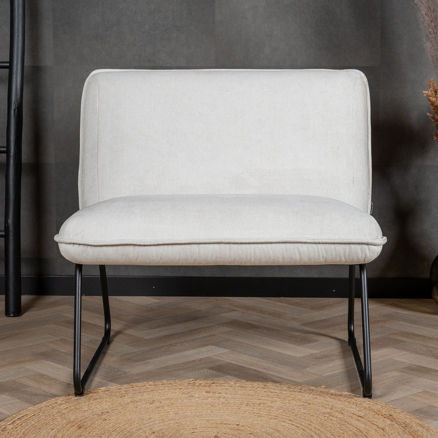 Fauteuil Merle off white polyester