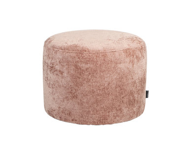 Bronx71 Poef/hocker Juna roze chenille stof