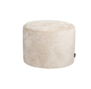 Bronx71 Poef/hocker Juna wit/beige chenille stof