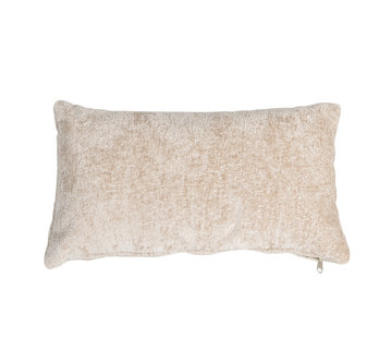 Bronx71 Kussen Juna wit/beige chenille stof 25 x 45 cm