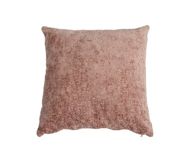 Bronx71 Kussen Juna roze chenille stof 45 x 45 cm