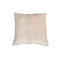 Kussen Juna wit/beige chenille stof 45 x 45 cm