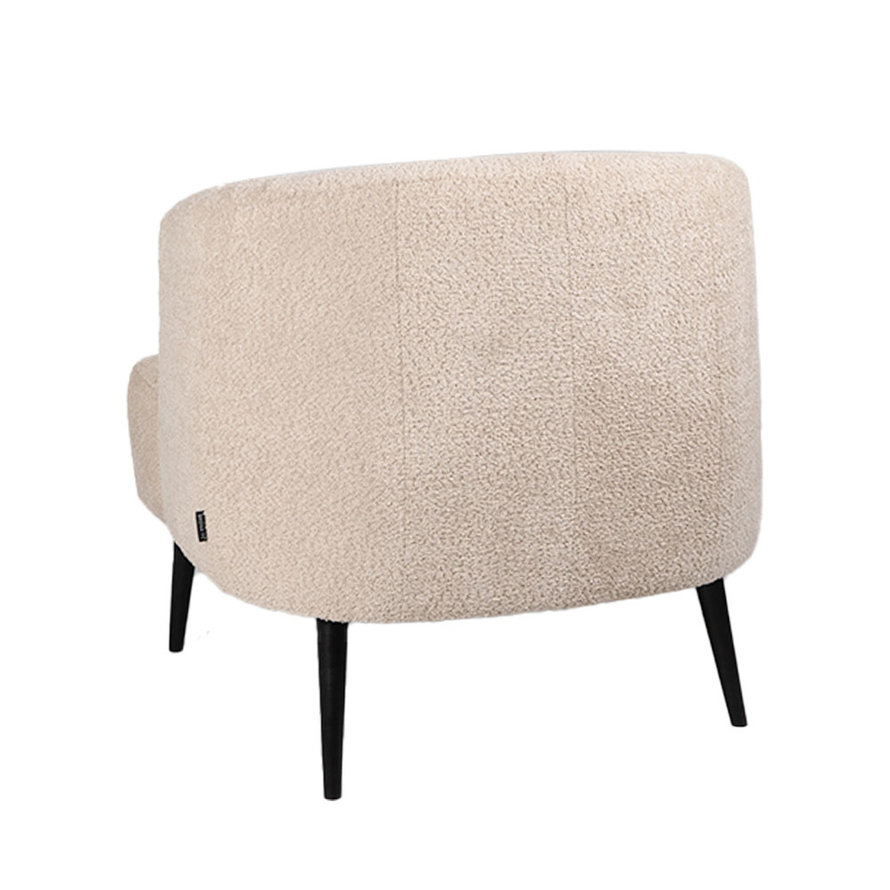 Fauteuil Nora beige bouclé