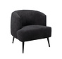 Fauteuil zwart taupe bouclé