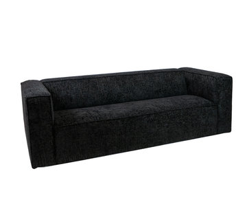 Bronx71 3-zitsbank Memphis zwart chenille stof