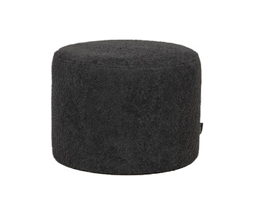 Bronx71 Poef/Hocker Nora zwart bouclé