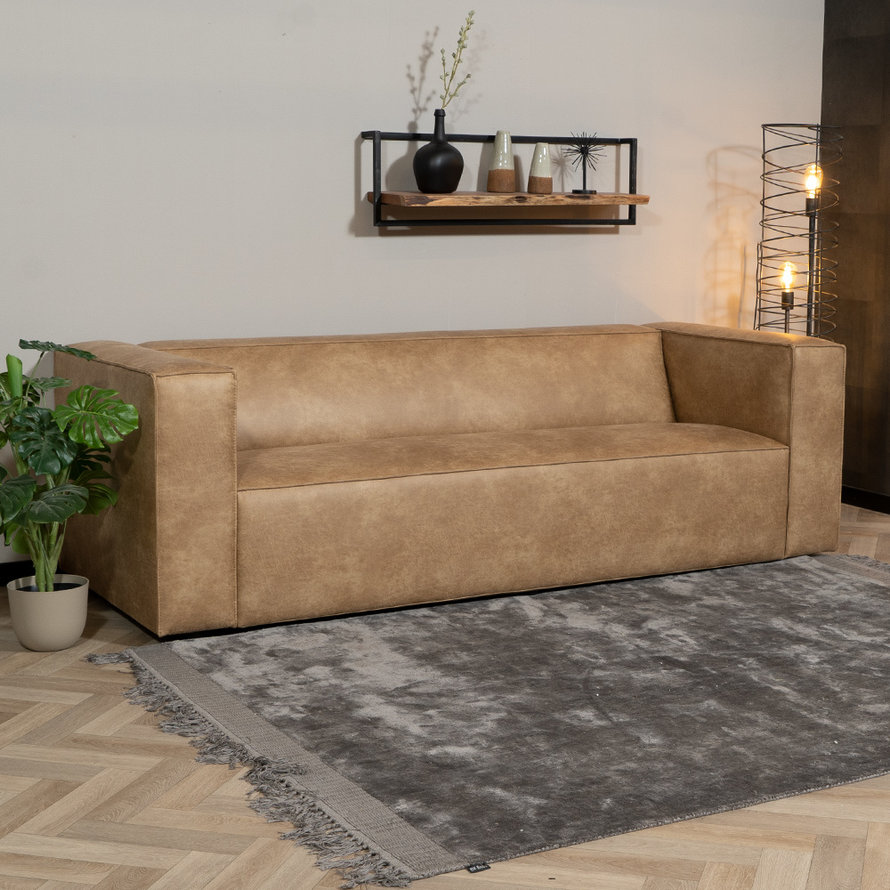 3-zitsbank Memphis beige eco-leer